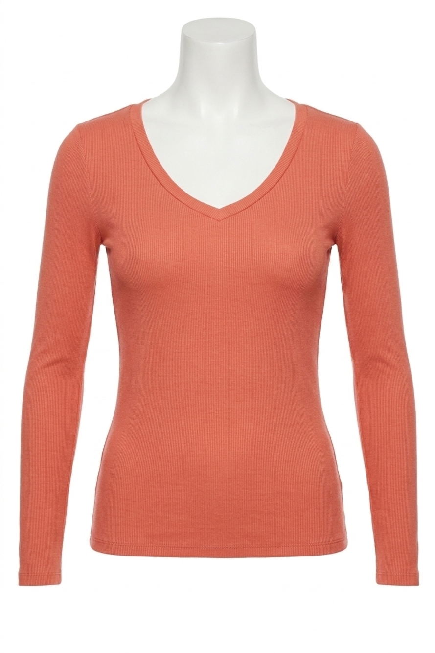 NEW ANOTHER LOVE sophie rib tee in brick